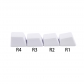 4-in-1 OEM R1~R4 Replacement Keycaps Kit  No Legends 1U for Cherry MX Switch